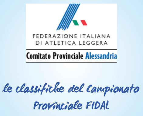L’aggiornamento delle classifiche del Campionato Provinciale FIDAL